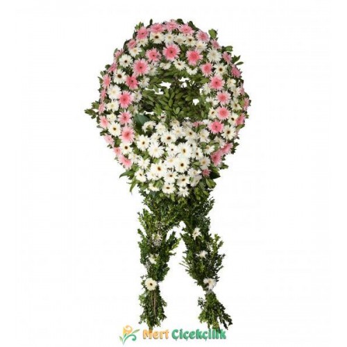 Pembe Beyaz Cenaze Çelengi